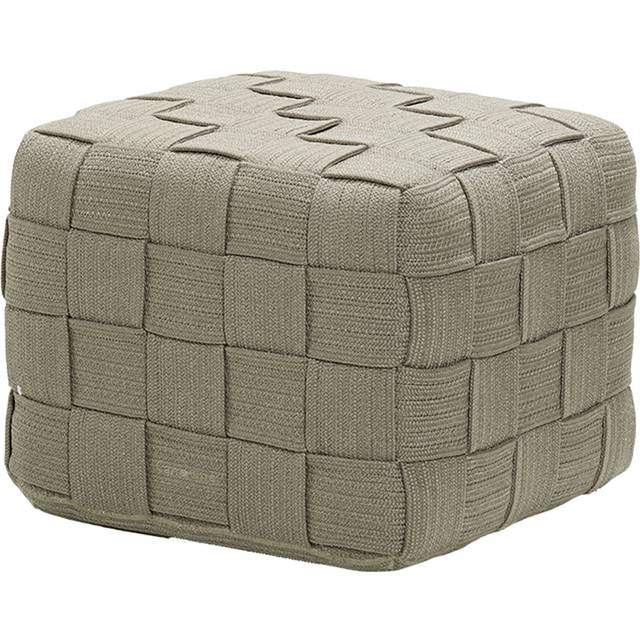 Cane-Line - Cube Outdoor Stool - dunkelgrau/Cane-line Soft Rope/LxBxH 48x48x39cm - dark grey (39.0 x 48.0 x 48.0cm)