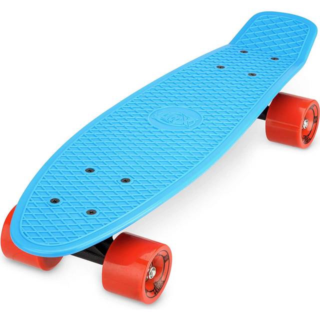 Xootz Barn retro plast komplett cruiser skateboard - blå/blå, 56 cm