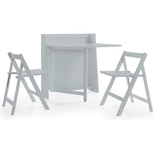 Julian Bowen Helsinki 2 Seater Compact Folding Dining Set Light Grey