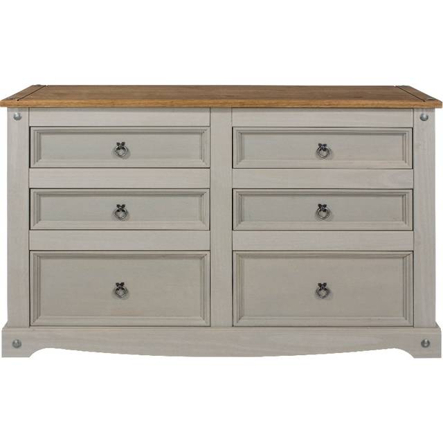 Core Products Halea 6-Drawer Pine Chest - Grey, Grey