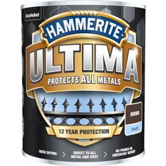 Hammerite ultima metal paint smooth brown ral 8017