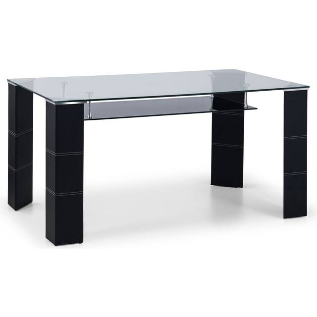 Julian Bowen Greenwich 6 Seater Glass Dining Table - Black