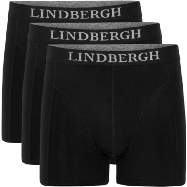 Lindbergh 3pak underbukser/boksershorts med bambus i sort til herre