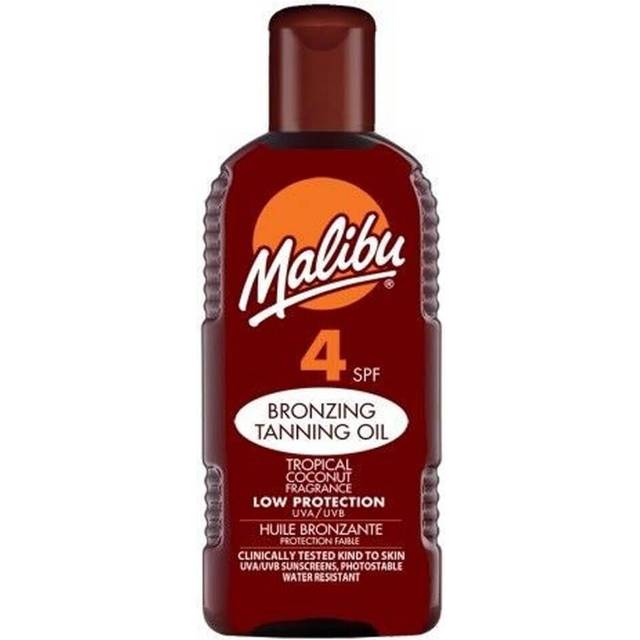 Malibu Bronzing Tanning Oil Fuktgivande och spray med bronzing För att bli brun 200 ml