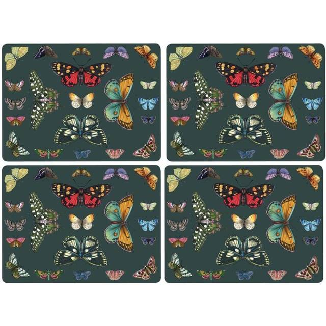 Portmeirion hem & gåvor set med 4 stora bordstabletter, kork, flerfärgad, 40,1 x 29,8 cm