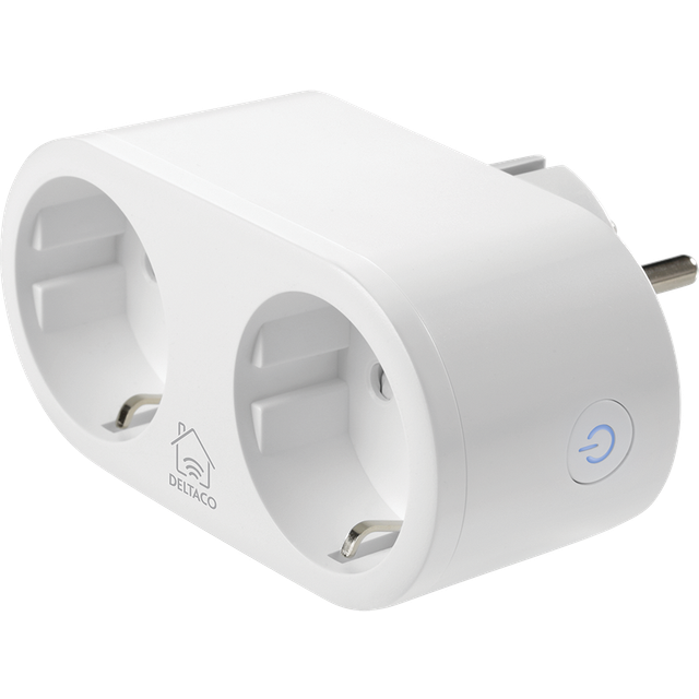 Deltaco Smart Home Strömbrytare, WiFi 2,4GHz, Energiövervakning