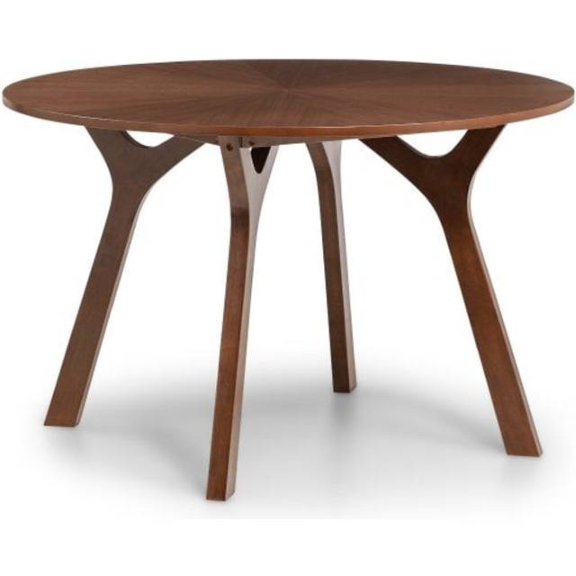 Julian Bowen Huxley Walnut Round Table - Brown - 4 Seater