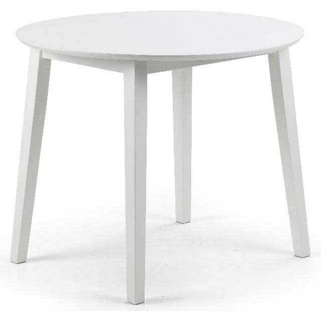 Coast Dropleaf Table - White - One Size - Julian Bowen