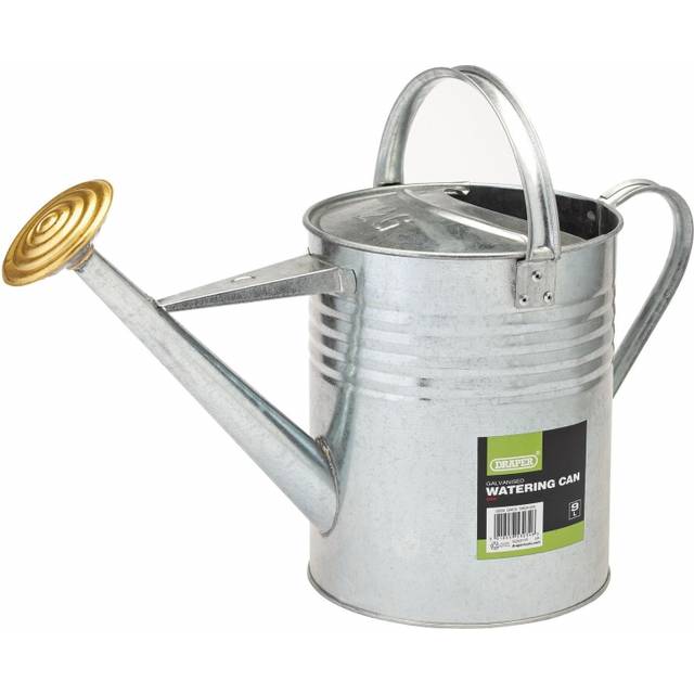 Draper Galvanised Watering Can Galvanised Steel 9l