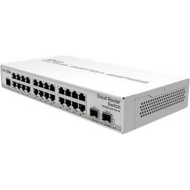 MikroTik CRS326-24G-2S+IN Managed Network Switch, 24x Gigabit Ethernet, 2x SFP+, PoE
