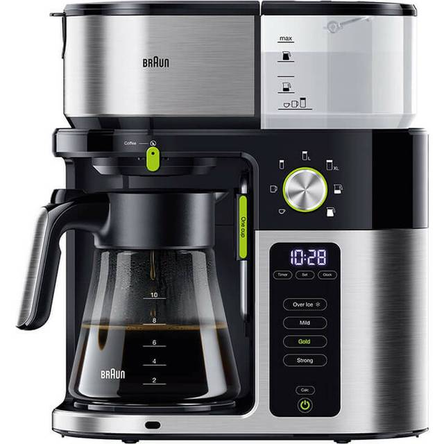 KF9050BK MultiServe kaffemaskin - Stål och svart (33 x 18 x 38 cm.)