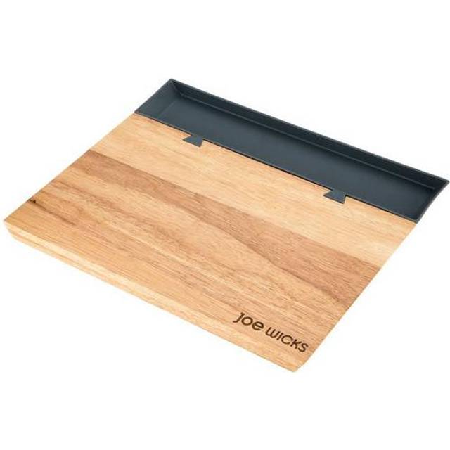 Joe Wicks Large Chopping Board with Food Sorter Tray, L35 x w28 x H2cm, Grey