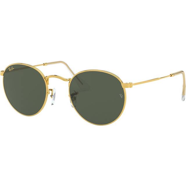 Ray - Ban Man RB3447 ROUND METAL 919631 Solglasögon Metall Guld G15 Rund Normal