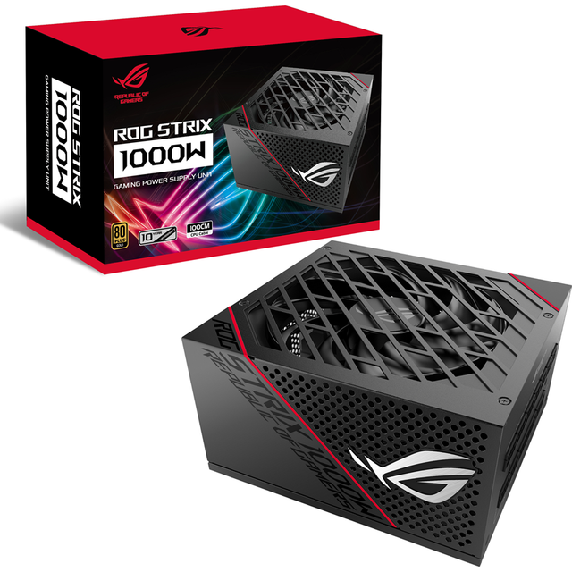 ASUS ROG Strix 100G Gaming strömförsörjning, 80+ Guld, Modulär, 135 mm fläkt