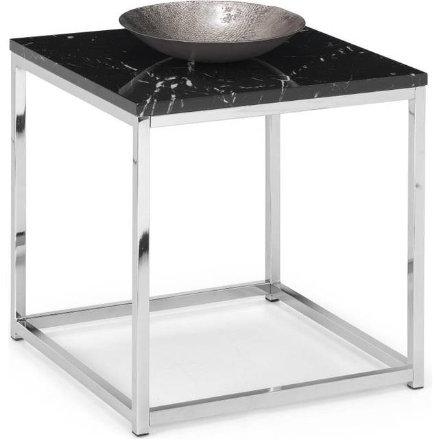Scala Lamp Table White Marble & Chrome - Julian Bowen | TJ Hughes