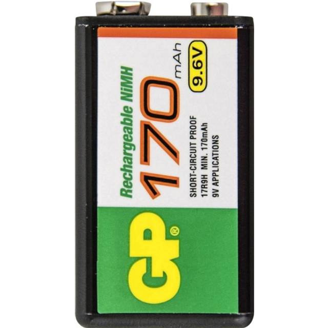 GP GPIND17R9HC1 Rechargeable NiMH Battery 9.6V 170mAh 1pc