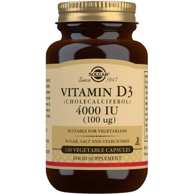 Solgar Vitamin D3 (Cholecalciferol) 4000 IU (100 ÃÂµg) Vegetable Capsules - Pack of 120