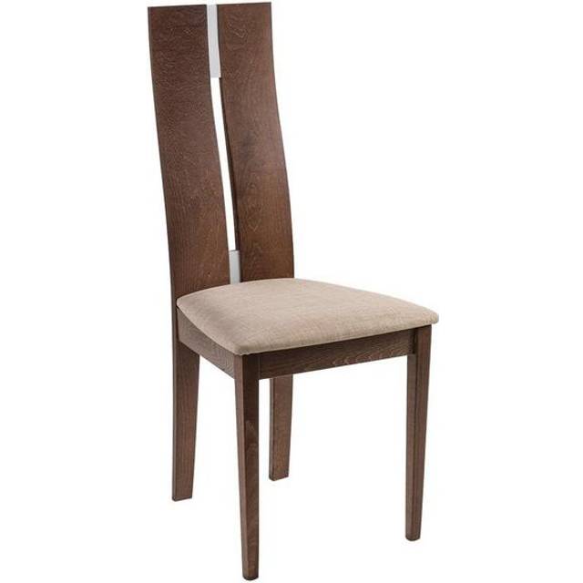 Julian Bowen Cayman Set of 2 Cream and Walnut Dining Chair - Wood