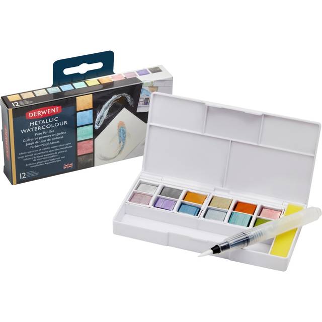 Derwent Metallic Paint Pan Palette Set of 12