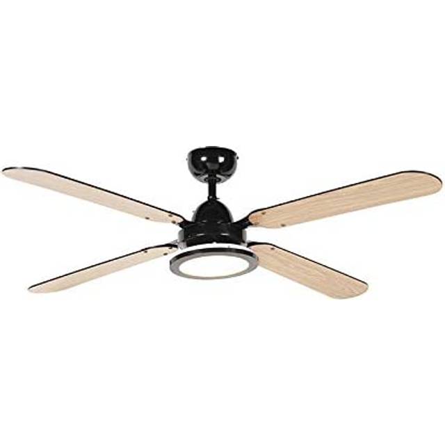 Qazqa - Ceiling Fan White with Remote Control - Fanattic