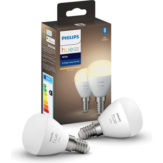 Philips Hue Luster Smart LED-lampa E14 470 lm 2-pack