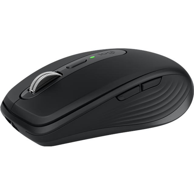 Logitech MX Anywhere 3 kompakt mus för prestanda, trådlös, snabb scroll, alla underlag, 4 000 DPI, anpassningsbara knappar, USB-C, Bluetooth, Apple Mac, iPad, Windows-dator, Linux, Chrome - Rose