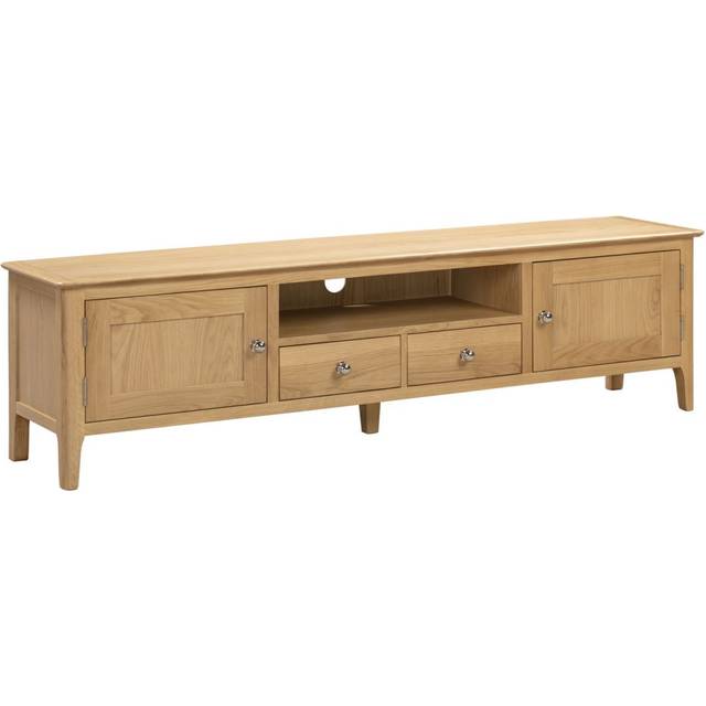 Julian Bowen Cotswold 2 Door 2 Drawer Oak and Veener TV Unit - Wood - 38 x 180 x 48cm