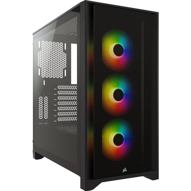 Corsair iCUE 4000X RGB Tempered Glass Mid-Tower ATX Case, White