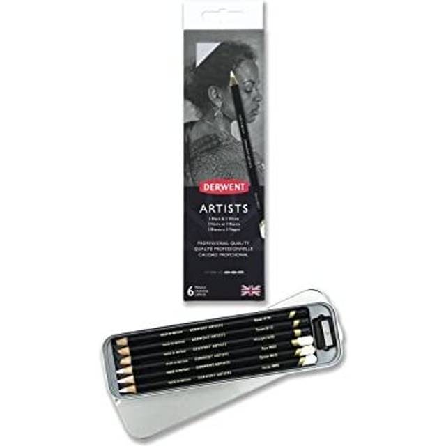 Derwent : Artists : Black & White Pencil : Metal Tin Set of 6