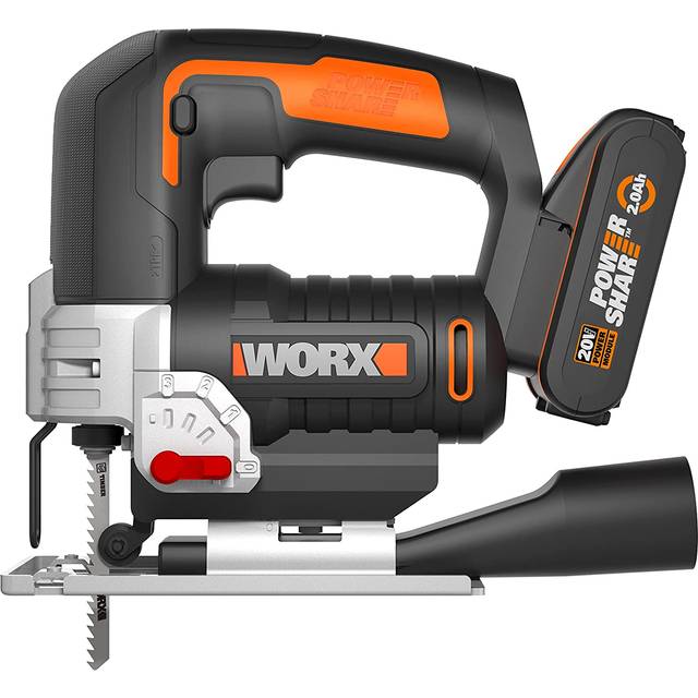 Worx 20V 24Mm Cordless Jigsaw With X1 2.0Ah Battery, Charger &Amp; Case - One Colour