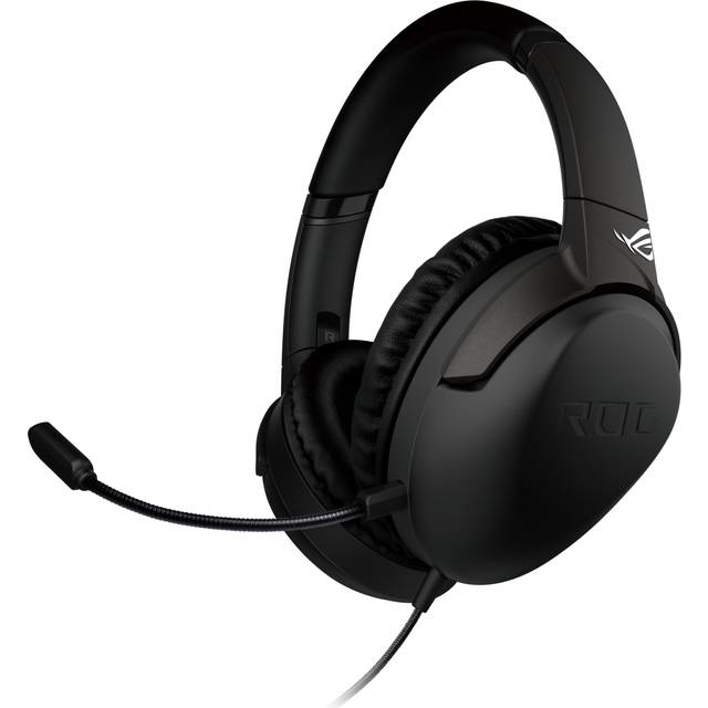 Asus ROG Strix Go Spel Over Ear-hörlurar Sladd Stereo Svart Brusreducering för mikrofon, Brusreducering Volymkontroll, Mikrofonljudavstängning, Hopfällbara