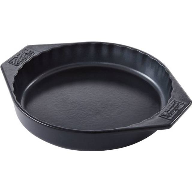 Weber Keramisk Bakform (Ø 30 cm), perfekt för att baka kakor, gratänger & desserter, diskmaskinssäker, extremt värmetålig, lätt att rengöra (non-stick), för alla grills - Svart (17887)