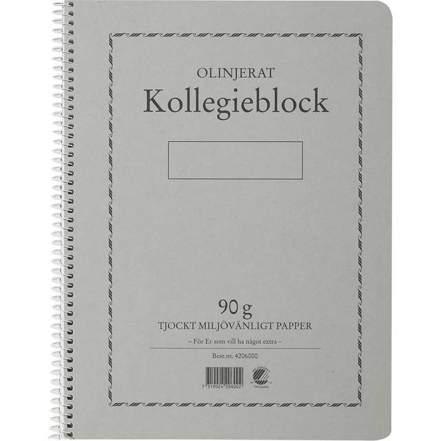Kollegieblock A4 90g 70 blad olinj TF 5 pack
