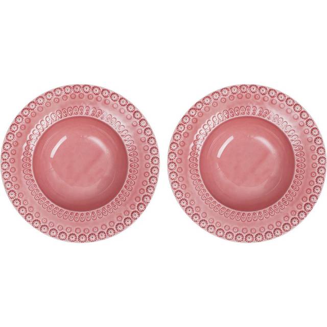 PotteryJo Daisy djup tallrik Ø 21 cm 2-pack Soft grey (grå) - Grå