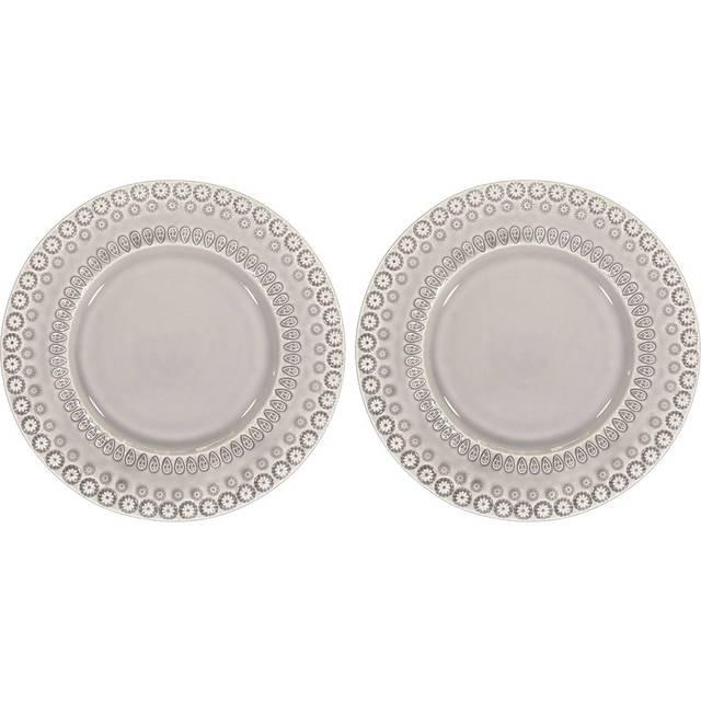 PotteryJo Daisy desserttallrik Ø22 cm 2-pack Soft grey (grå) - Grå