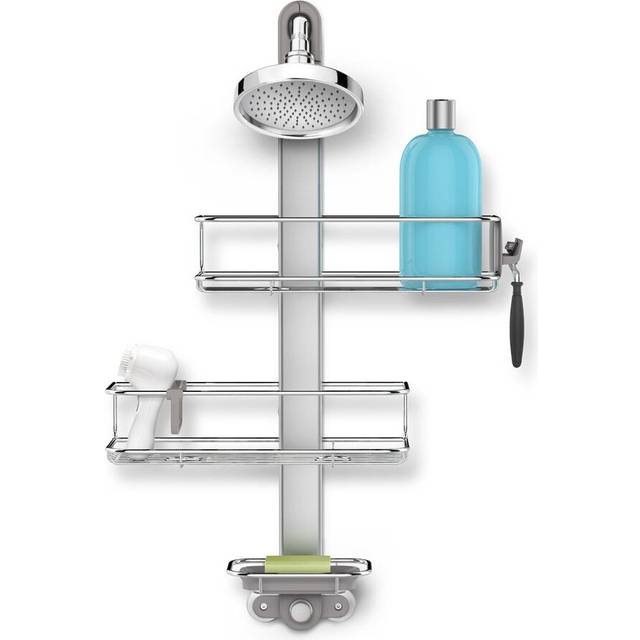 Simplehuman Adjustable Shower Caddy - Brushed Steel (100cm H x 36.7cm W x 15cm D)