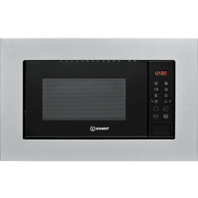 Indesit MWI120GX Built-In 800W Microwave with Grill - Stainless Steel - Stainless steel