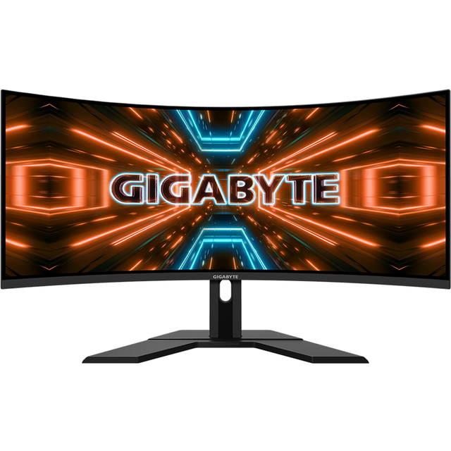GIGABYTE GS34WQC 34" WQHD Curved Gaming Monitor - 3440 x 1440 120Hz 1ms 300 cd/m FreeSync Premium HDR Ready HDMI 2.0 Displayport 1.4