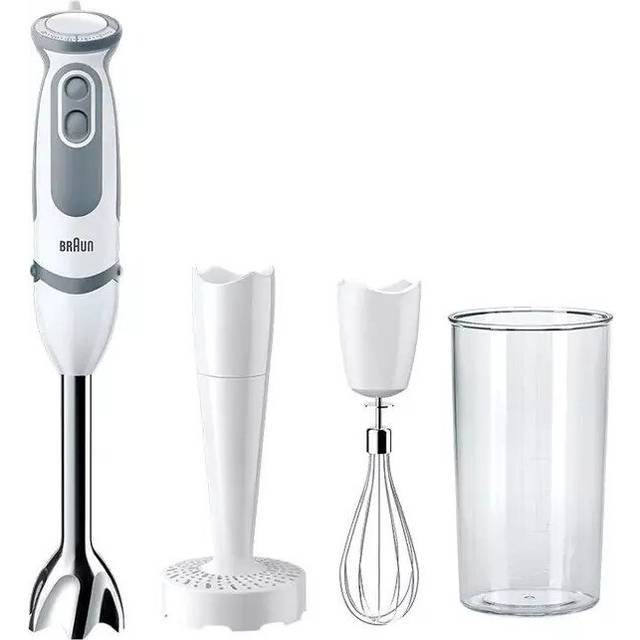 BRAUN MultiQuick 5 VARIO MQ 5207WH Stavmixer med tillbehör, Vit, Grå, Flera delar