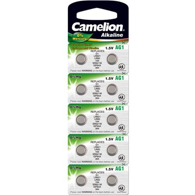 Camelion AG1 / 363 / 364 / LR60 – knappcellsbatteri 1,5V i 10-pack