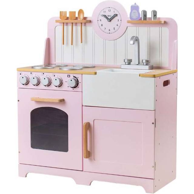 Tidlo Wooden Country Play Kitchen, Pink