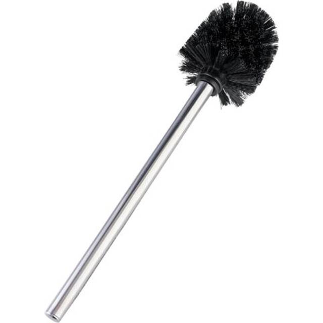 Wenko Shiny Toilet Brush with Handle, Silver, 8 cm