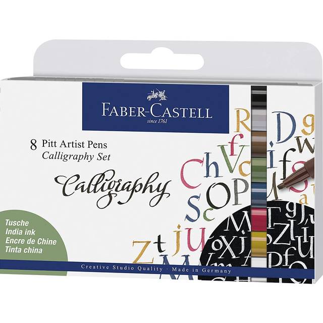 Faber-Castell Pitt Artist Pen Calligraphy Set of 8 Assorted
