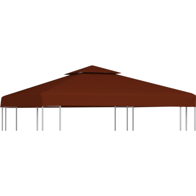 vidaXL Paviljongtak med ventilering 310 g/m² 3x3 m gul