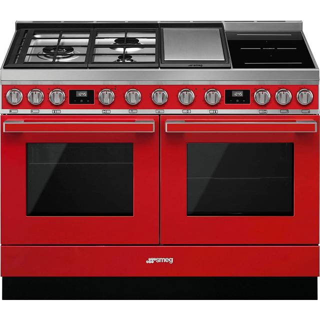 Smeg Portofino CPF120IGMPR Dual Fuel Range Cooker - Red - A+/A Rated