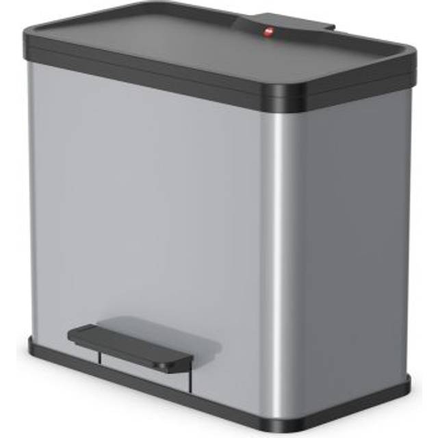 Hailo Pedal Bin Rubbish Waste Dust Bin Oko Trio Plus Size L 3x9 L White 0633-230