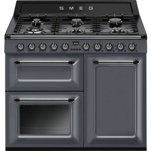 Smeg Victoria TR103GR 100cm Dual Fuel Range Cooker - Slate - A/B Rated