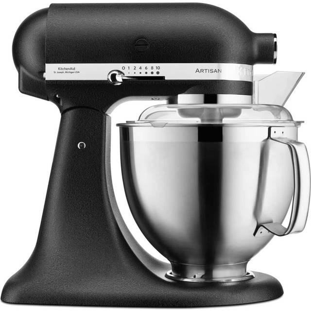 Kitchenaid 5KSM185PSBBK Artisan 4.8L Stand Mixer Cast Iron Black