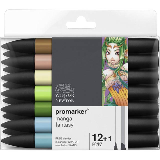 Winsor & Newton ProMarker Marker Pen Manga Fantasy 12 Pack + 1 - Assorted