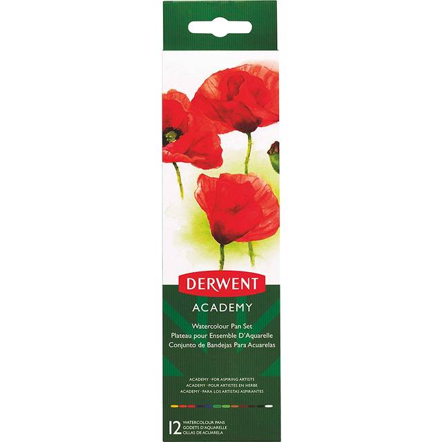 Derwent Academy Watercolour Paint Pan Set of 12